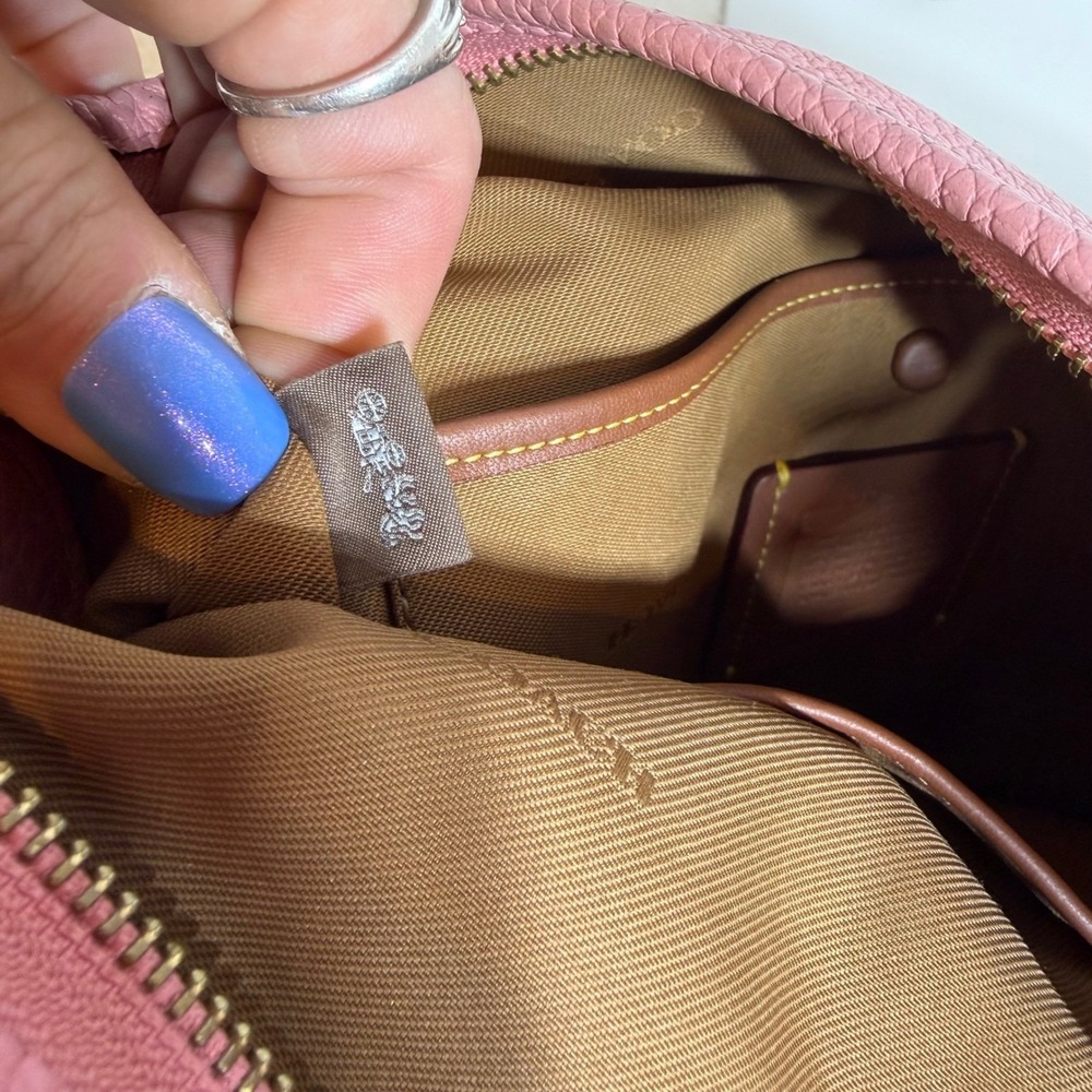 Coach Cary Shoulder Bag CC435 Bubblegum Pink Extra Straps Pebble Leather Pink - Picture 16 of 16